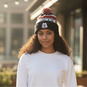 Mickey Mouse Black and Red Beanie